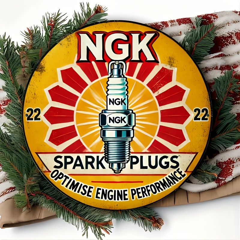 NGK Spark Plug Metal Tin Sign, - огляд і ціна Vintage Collectible Plates