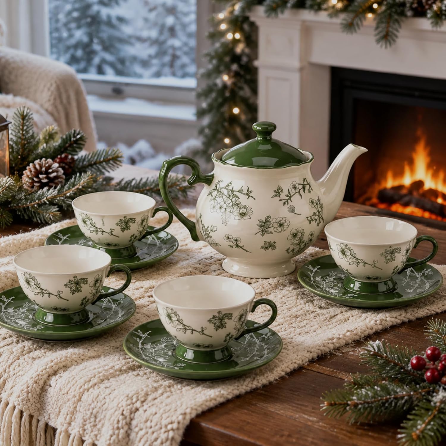 13-Piece Vintage Green Floral  - огляд і ціна Vintage Collectible Spoons